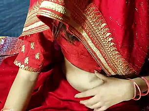 newlywed desi bride rides devar's cock cowgirl in hardcore homemade threesome