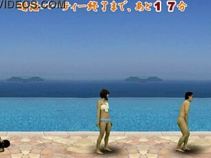 japanese femdom leads intense cfnm ball kicking game action