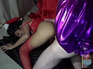 Christmas Doggystyle Creampie in Lockdown Lingerie!