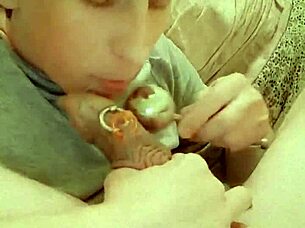 Julia Porn Masters AUTOFELLATIO, Swallows Her Own CUM in Hot Self-SUCKING Ecstasy