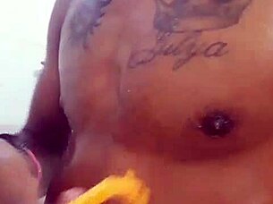 skinny guy shaves watches porn jerks big cock first time
