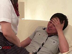 ichika ayamori seduces in school uniform for hot japanese pounding
