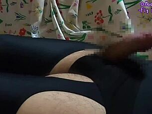 Trying garter stockings over swimsuit for first solo session