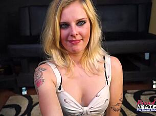 blonde tattooed coed mya rims ass in hot casting audition