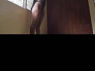 Ever wonder how black tights make her moan during punishment play?