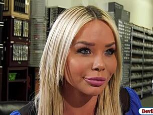 Busty Blonde Babe Fucks Boss Hard for Office Job Promotion