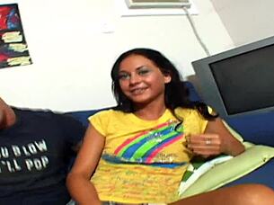 Fucking Slutty Brunette Deepthroats Gapes And Rides Monster Cock