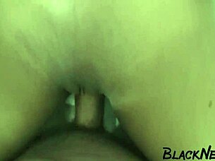 ebony hitchhiker student gulps massive black cock load