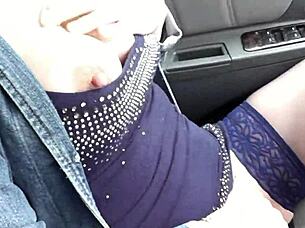 sexy milf frina pulls over fingers her soaking pussy to intense orgasm