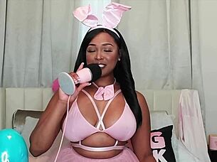 Hey, check out this easter bunny try-on haul with a naughty surprise!