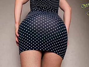 thick pawg spanks ass rides dildo in dress