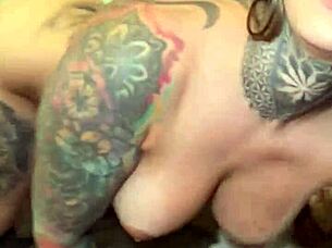 tattooed bombshell giuliana cabrizia's pussy and mouth wrecked by dick