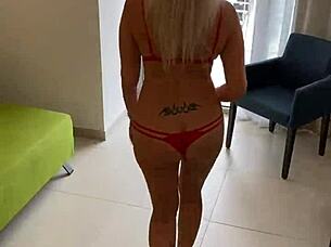 Hey, watch me flash my lingerie on the balcony!