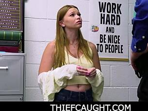 i'm that cute tiny virgin thief caught stripping for officer's hard fuck to orgasm