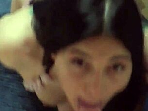 brunette gia chains up, kneels submissively for sloppy face fucking