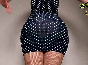 thick pawg spanks ass rides dildo in dress