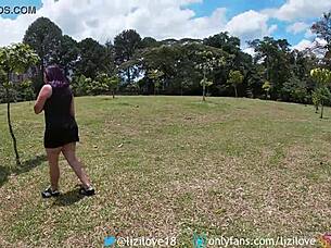 security guard catches latina masturbating in public park