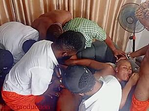 Teacher bangs seven failing classroom studs wildly!