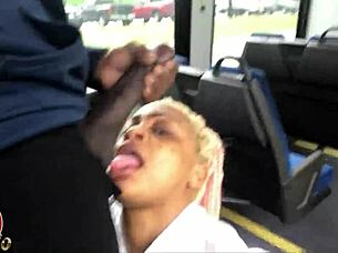 TheLastRealTop & MsHoneyRoseATL Suck Dick on Public Bus Ride