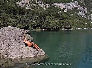 Damiana's Naked Italian Lake Bath and Wild Fuck