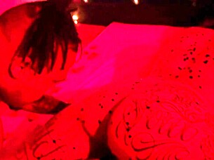 Alternative Girl's Intense Wax Play Emotions with Big Black Cock