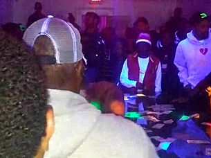 cherise roze rips clothes at halloween strip party