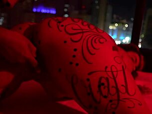 Alternative Girl's Intense Wax Play Emotions with Big Black Cock
