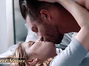 ginger hottie fucks professor in every position cums on pussy