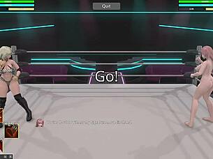 hr2 chase tales dominates honoka in strapon wrestling