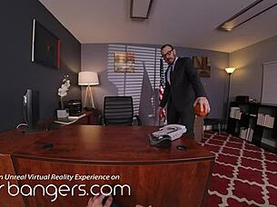 vr bangers marica hase milf dominates huge cock at work uh wait