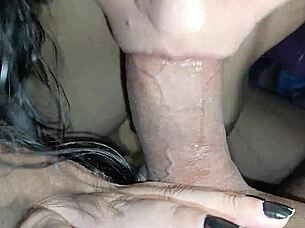 Best friend deepthroats swallows my hot semen homemade!