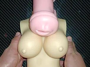 kissy and dolly trio blowjob anal ass-to-mouth cum on tits