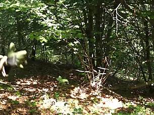 shameless redhead milf sucks big tits cum facial outdoor