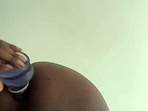 solo anal dildo training stretches tight hole