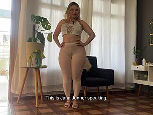 see-through pants clean window showing hairy pussy