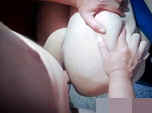 hey check this kinky guy destroying milf's huge tits and ass