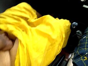 innocent woman gets roughly fucked by man in car on highway real public outdoor sex