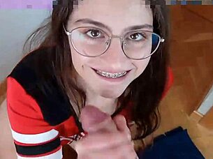 braces teen dirty talks blowjob craving cumshot shanaxnow