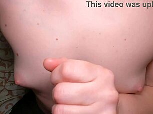Cum blasting her small tits drives me wild!