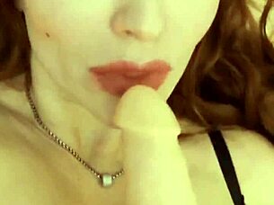 Big tits milf rubs pussy close-up before creampie finish
