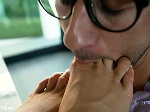 He's not scared of my teasing FEET and heels goddess