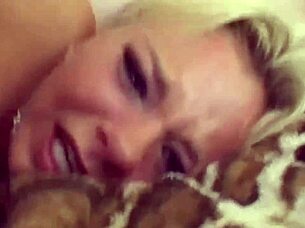 Blonde Bombshell Deepthroats Monster Cock Ride