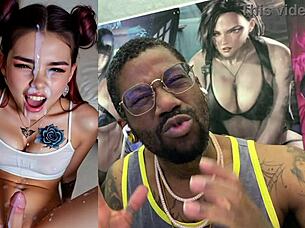 cute petite trans cosplayer cums hard with huge cock in bookstore!