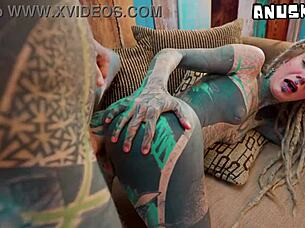 Dreadlocks Heels Girl Takes Rough BWC Anal Gapes Facial