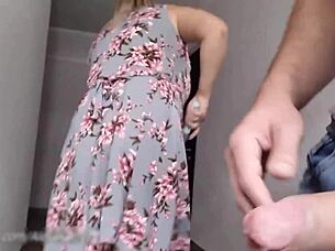 i risk flashing my throbbing cock to hot cleaner milf outdoors!