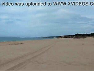 Amateur Guy Spills Tons Of Milk On Sexy Nude Beach