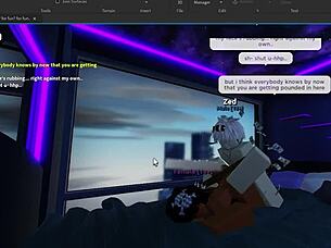 submissive roblox slut cums hard from deep backshots in thong