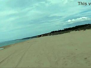 Amateur Guy Spills Tons Of Milk On Sexy Nude Beach