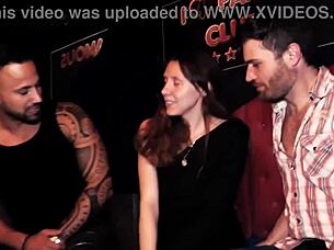 lola acts innocent but handles her first two cocks eagerly