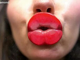 red lipstick goddess humiliates your nasty tongue
